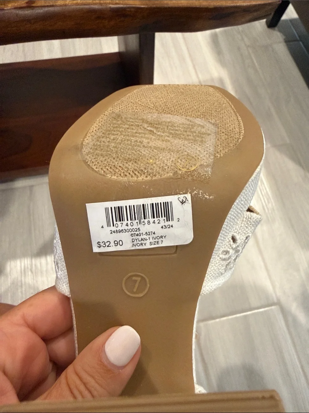 New with tags! Windsor Cream Platform Block Heel Sandals